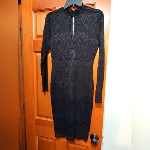 Akira Midi Black Dress